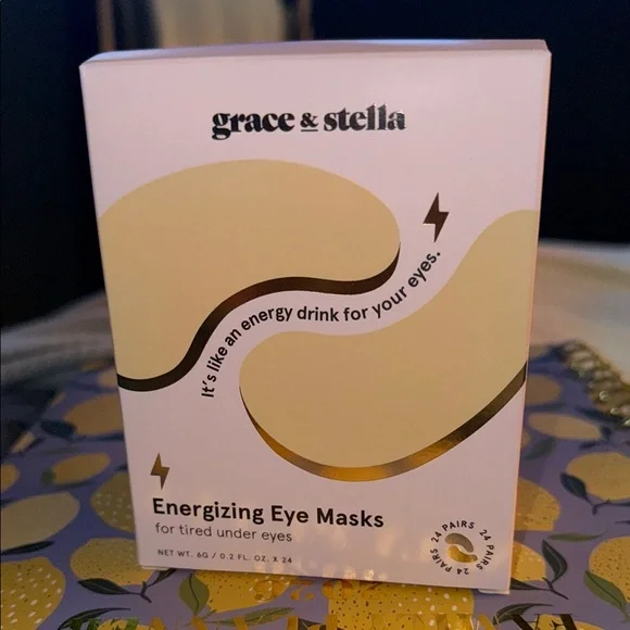 grace & stella Energizing Eye Masks - Pink and Gold - Picture 2 of 5